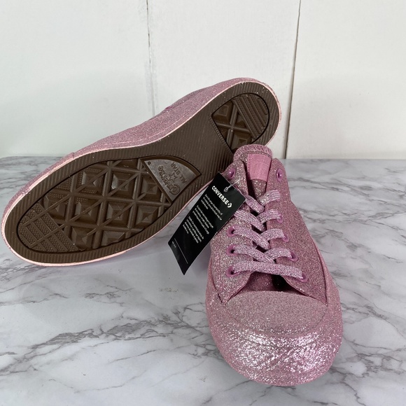 Converse Chuck Taylor Low Glitter Pink Sneaker - Picture 3 of 5